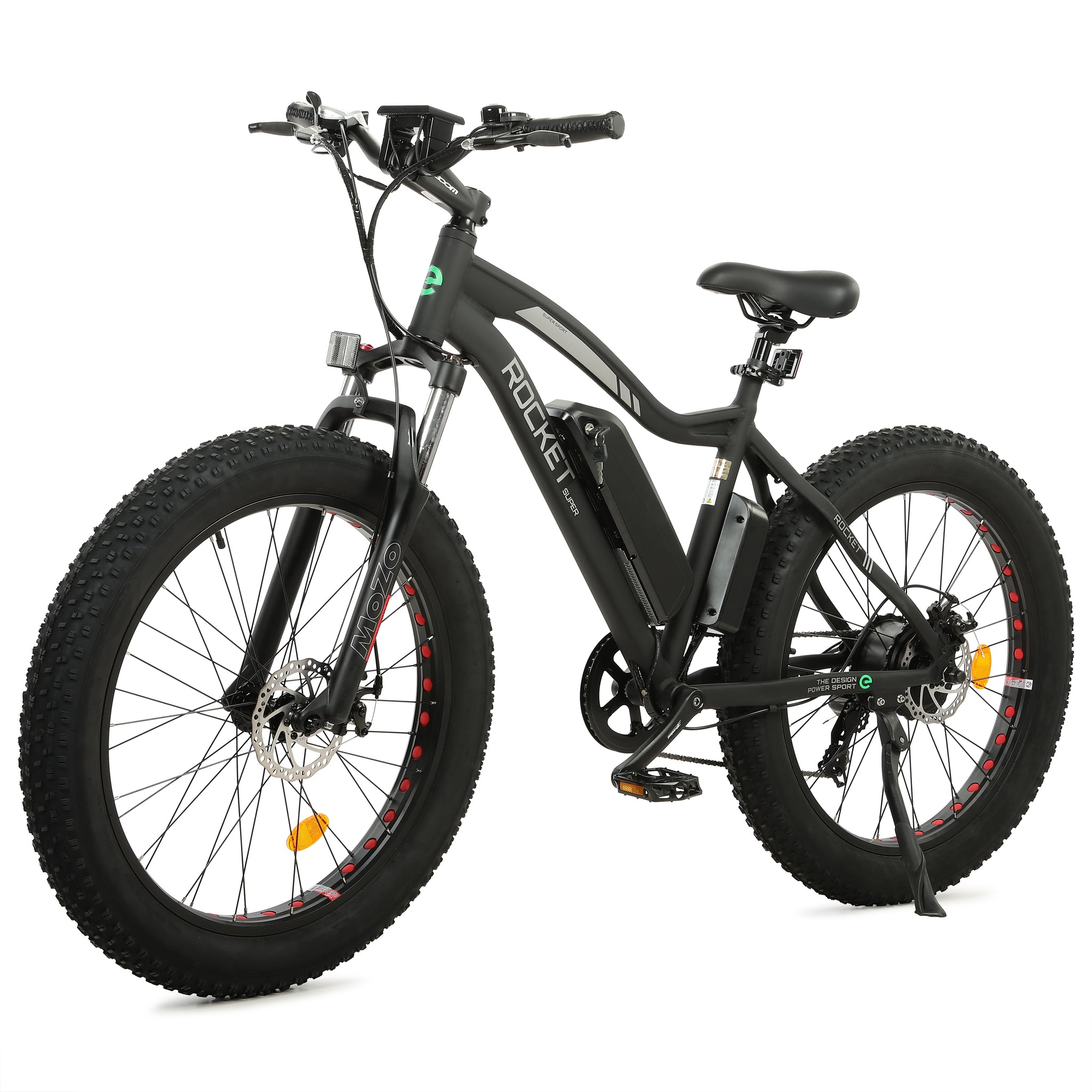 Rocket Fat Tire Beach Snow Electric Bike - Matt Black | ECOTRIC ...