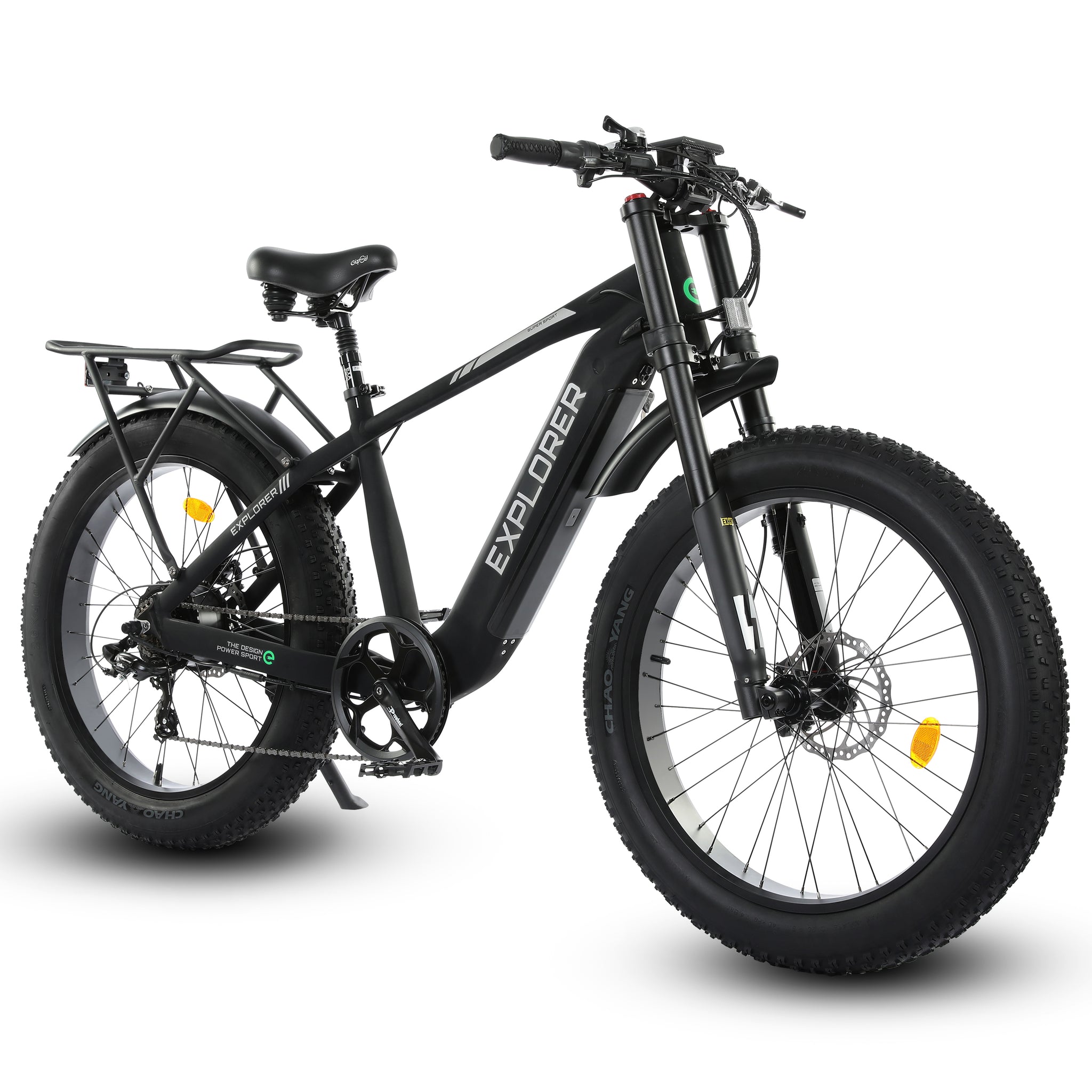 Ecotric Explorer 26 Inches 48v Fat Tire Electric Bike With Rear Rack 5414