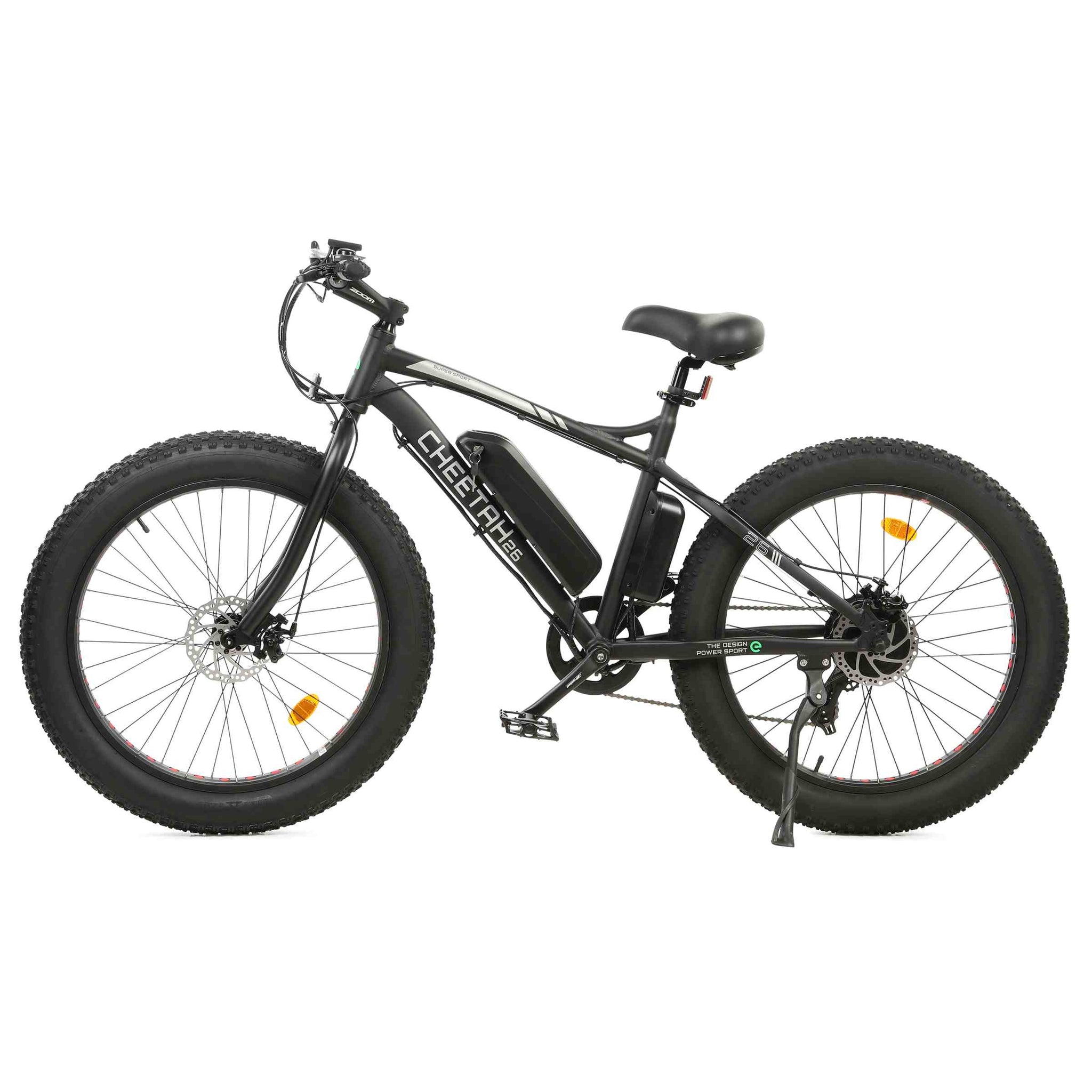 ECOTRIC 26 inch Fat Tire Beach Snow Electric Bike - Matt Black ...