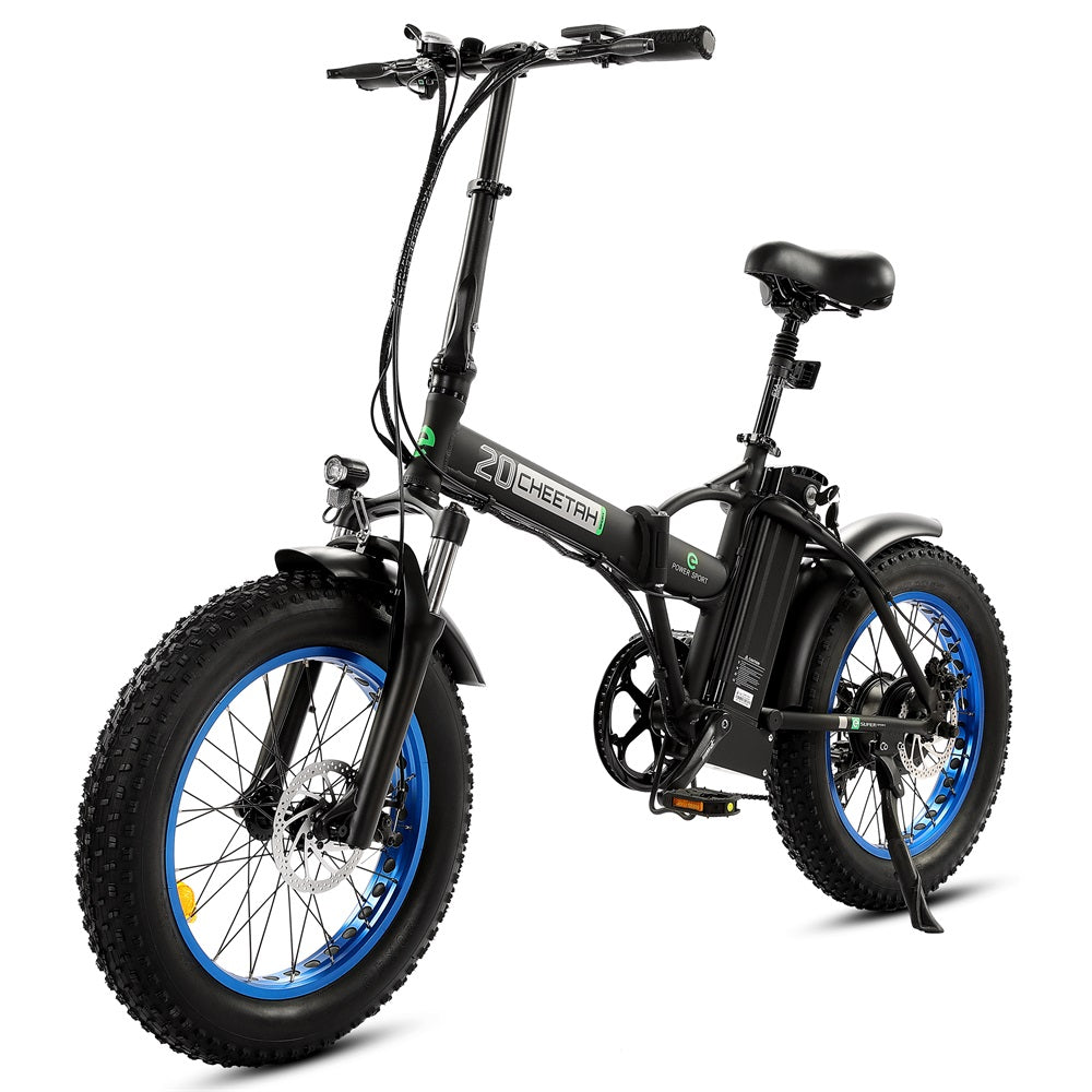 ecotric 48v fat tire portable & folding electric bike with lcd display